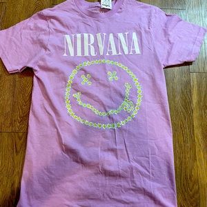 women’s floral nirvana band t-shirt